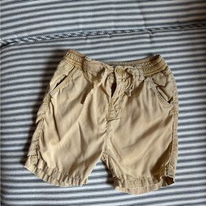 Zara Beige Elastic Waist Shorts